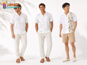 Men's Hawaiian Shirts White