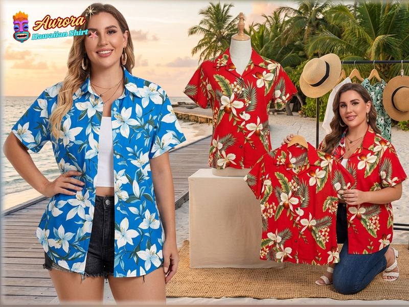 womens plus size hawaiian shirts 1